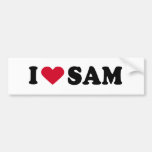 I LOVE SAM BUMPER STICKERS