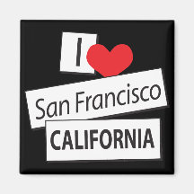 I Love San Francisco California Fridge Magnet