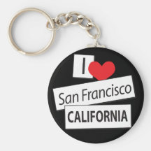 I Love San Francisco California Keychain
