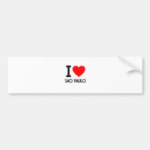 I Love Sao Paulo Bumper Stickers