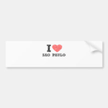 I Love Sao Paulo Bumper Stickers
