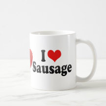 I Love Sausage Coffee Mug