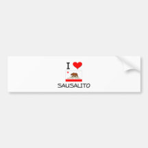 I Love SAUSALITO California Bumper Sticker