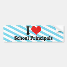 I Love School Principals Bumper Sticker