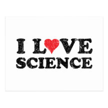 I Love Science Postcard
