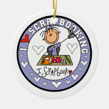 I Love Scrapbooking Christmas Tree Ornaments
