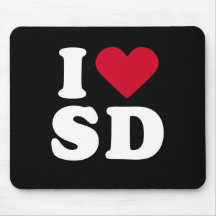 I LOVE SD MOUSE PADS