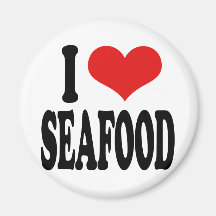 I Love Seafood Magnets
