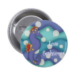 I Love Seahorses 2 - Swimming Seahorses Buttons