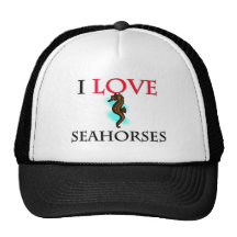 I Love Seahorses Hat