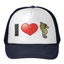I Love Seahorses Mesh Hats