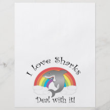 I love sharks deal with it! flyer design