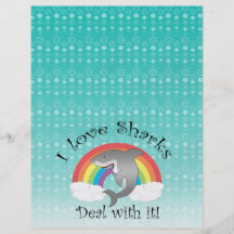 I love sharks deal with it! personalized flyer