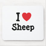 I love Sheep heart custom personalised Mouse Pad
