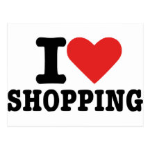 I love shopping postcards