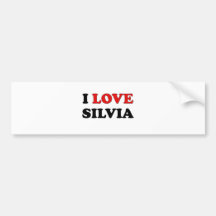 I Love Silvia Bumper Sticker