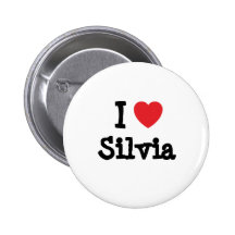 I love Silvia heart T-Shirt Pins
