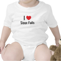 I love Sioux Falls Baby Jumper Tee Shirts