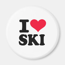 I love Ski Refrigerator Magnets