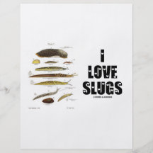 I Love Slugs (Naturalist / Nature) Personalised Flyer