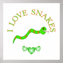 I Love Snakes Print