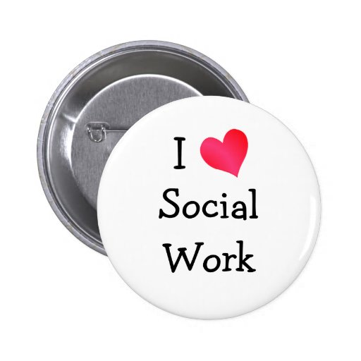 I Love Social Work Pin