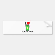I Love Soda Pop Bumper Sticker
