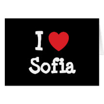 I love Sofia heart T-Shirt Greeting Cards
