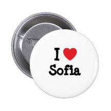 I love Sofia heart T-Shirt Pinback Button