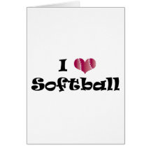 I love Softball Card
