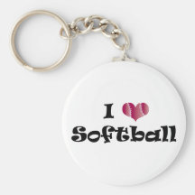 I love Softball Keychains