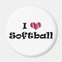 I love Softball Magnet