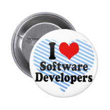 I Love Software Developers Buttons