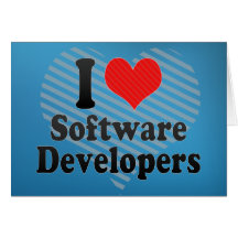 I Love Software Developers Greeting Card
