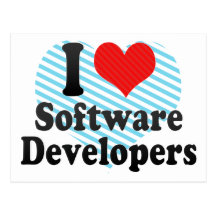 I Love Software Developers Post Cards