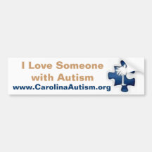 I Love Someone with Autism Bumper Sticker