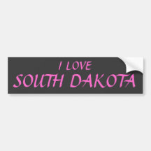 I LOVE SOUTH DAKOTA BUMPERSTICKERS BUMPER STICKER