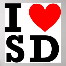I Love South Dakota Design Posters
