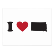 I Love South Dakota Post Cards