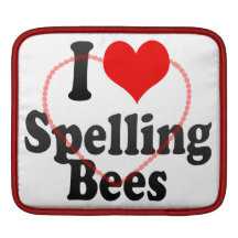 I love Spelling Bees iPad Sleeves