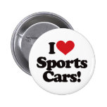 I Love Sports Cars! Buttons