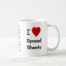 I Love Spreadsheets - Rude Reasons Why! Mugs