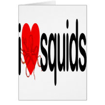 I Love Squids Cards