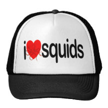 I Love Squids Hats