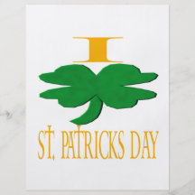 I Love St Patricks Day Personalised Flyer