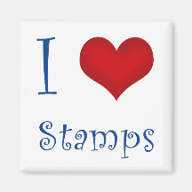 I love Stamps Magnet