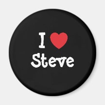 I love Steve heart custom personalised Fridge Magnet