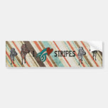 I LOVE STRIPES Zebra Bumper Sticker