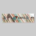 I LOVE STRIPES Zebra Bumper Sticker bumper stickers
