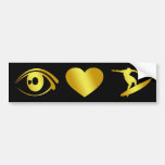 I LOVE SURFING - BUMPER STICKER